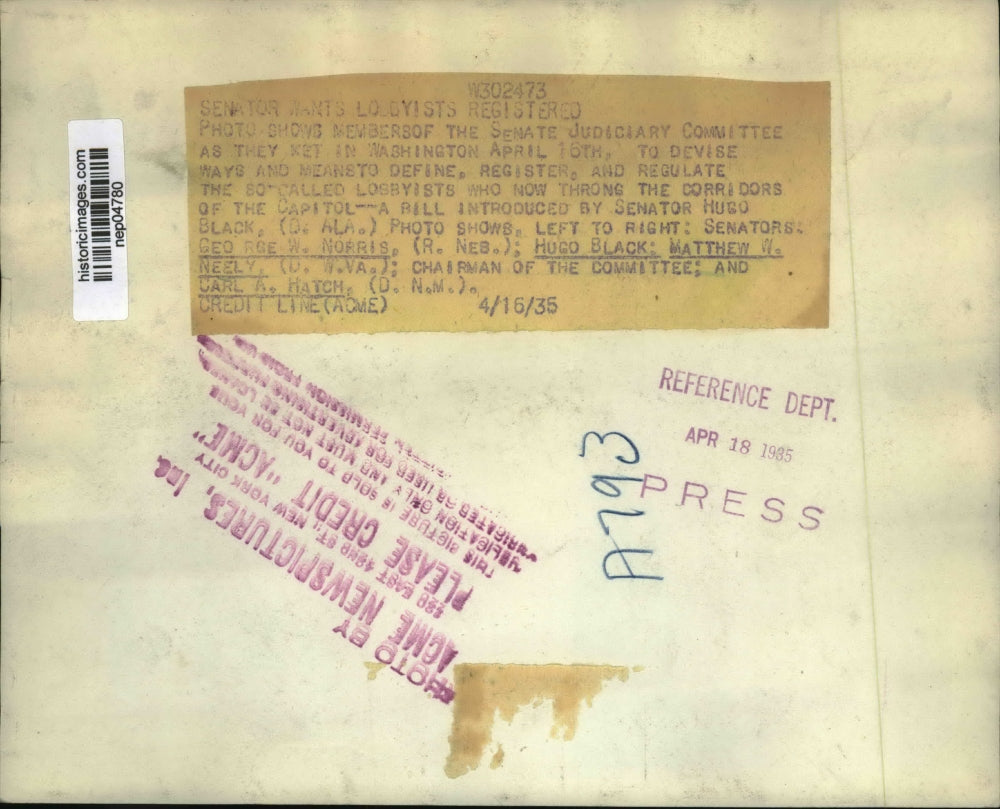 1935 Press Photo Members Of Judiciary Committee As They Met In Washington