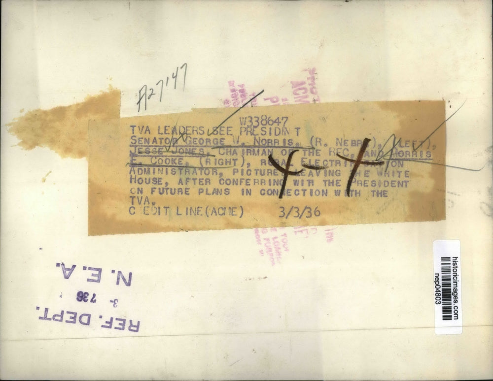 1936 Press Photo Leaders Pictured Leaving The White House - nep04803