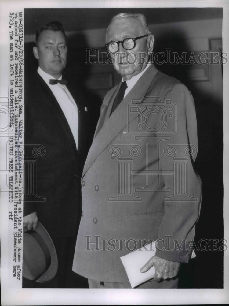 1955 Press Photo Sen. Walter George At The White House - nep04974