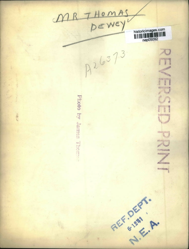 1941 Press Photo Portrait of Thomas Dewey - nep05092