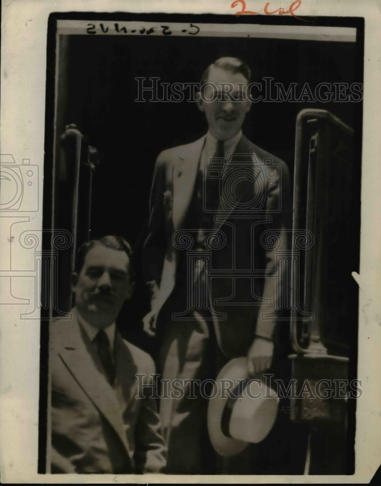 1928 Press Photo Mayor Walker Arriving At Houston For The Convention - nep05140