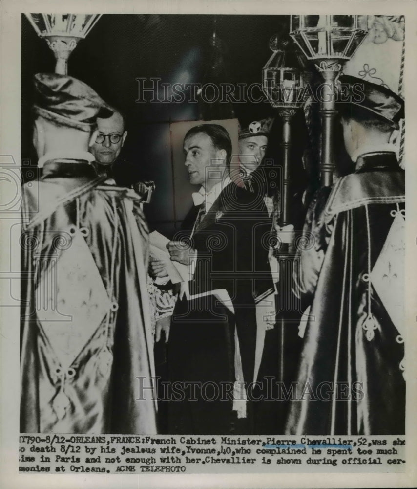 1951 Press Photo Pierre Chevallier Was Shot To Death By His Jealous Wife