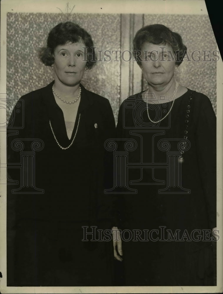 1924 Press Photo Mrs. Charles Sabin And Mrs. Alvin Hert Pictured At The Meeting