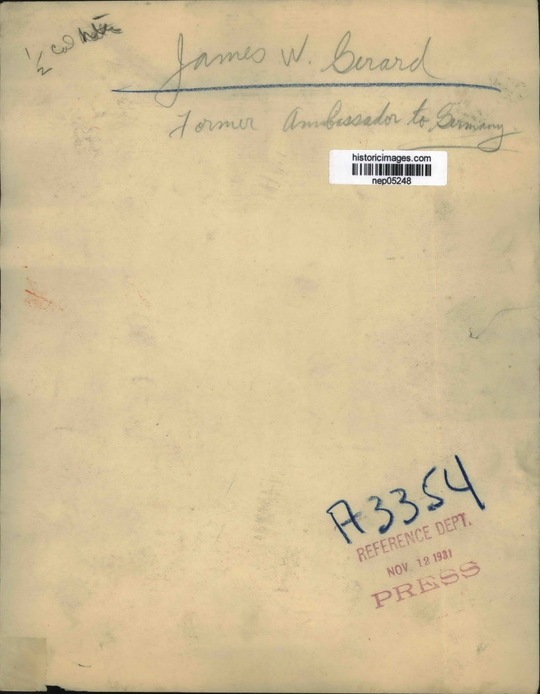 1931 Press Photo Portrait Of James Berard - nep05248