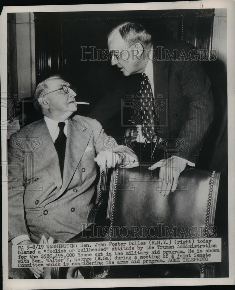 Load image into Gallery viewer, 1949 Press Photo John Forster Dulles And Walter George During A Meeting
