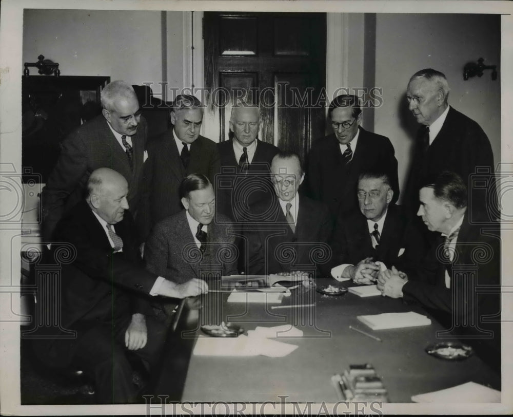 1937 Press Photo Jefferson Memorial Commission Members - nep05562