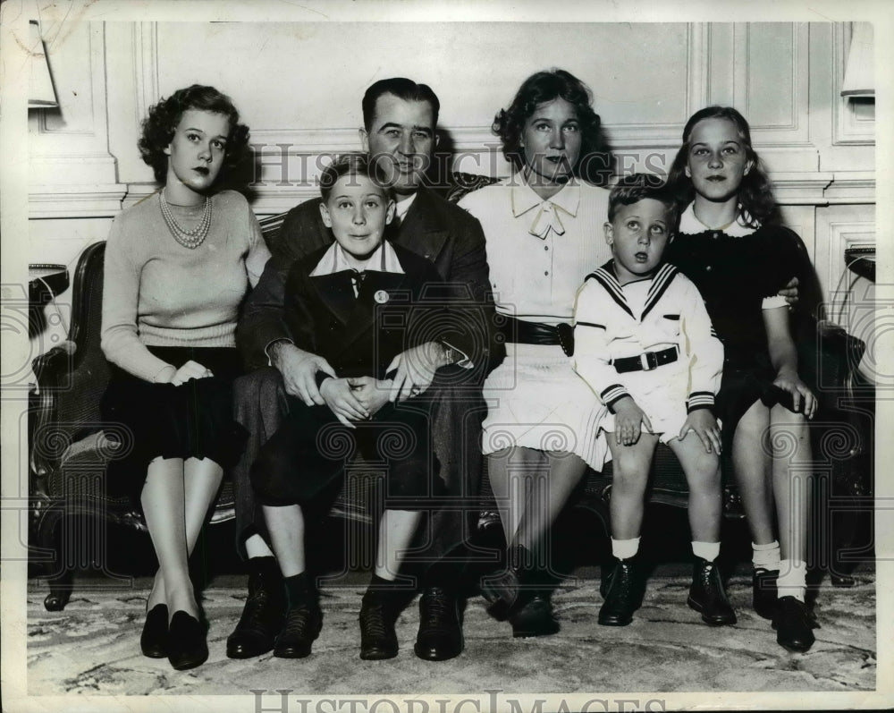1938 Press Photo Governor A.B. Chandler & Family of Kentucky - nep05588