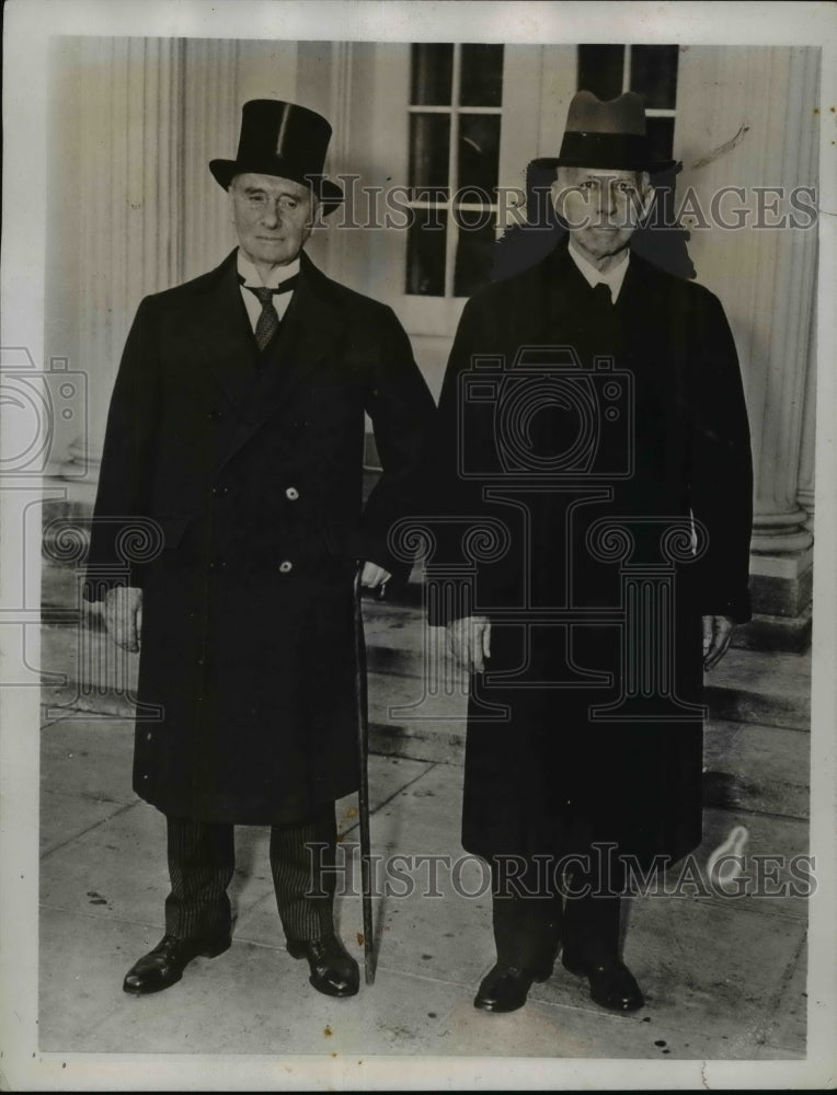 1934 Press Photo Sir Lyman Poore Duff & William Van Devanter at White House