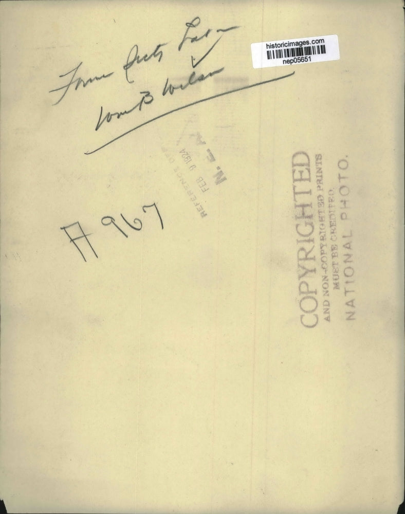 1924 Press Photo Lou B Wilson - nep05651