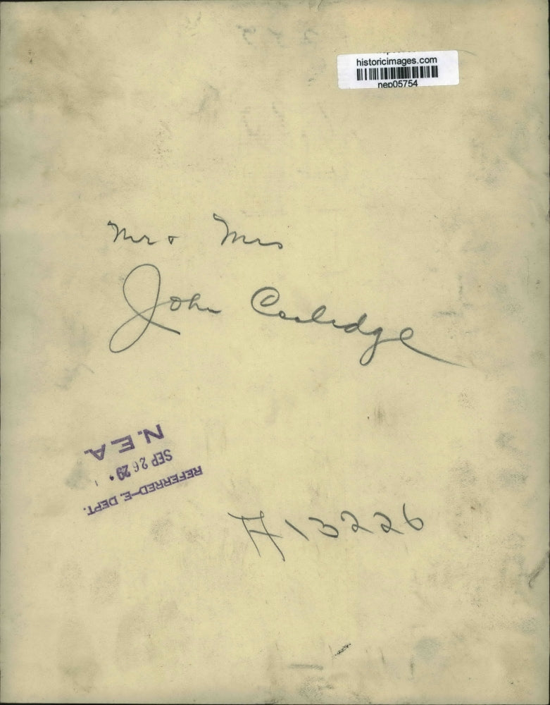 1929 Press Photo Mr. & Mrs/John Coolidge - nep05754