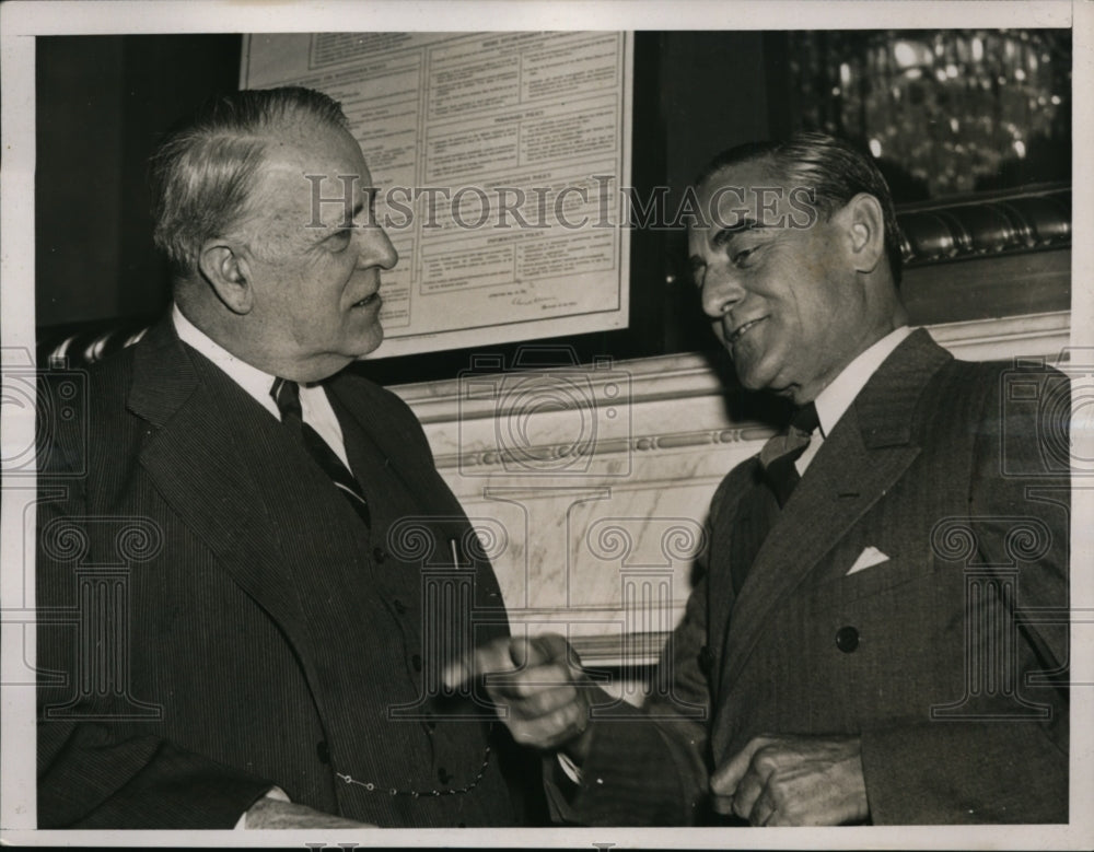1939 Press Photo David Walsh, Arthur Cook at Senate Naval Affairs Committee