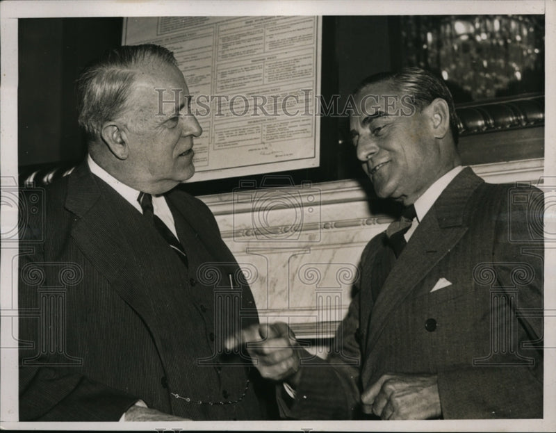 Load image into Gallery viewer, 1939 Press Photo David Walsh, Arthur Cook at Senate Naval Affairs Committee
