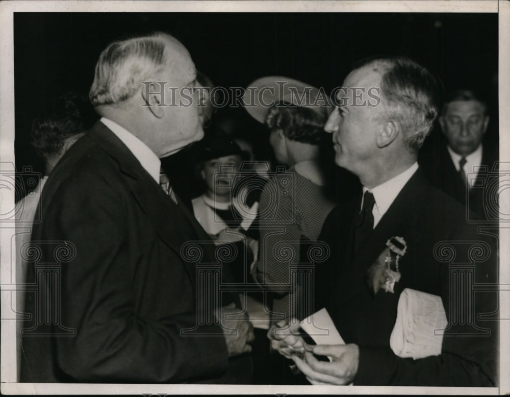 1936 Press Photo David Walsh, James Byrnes at Democratic National Convention