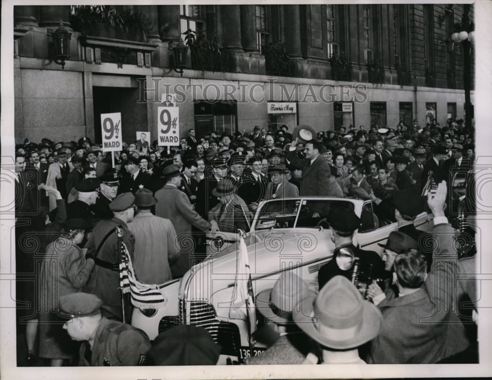 1944 Press Photo NY Governor & Mrs Thomas Dewey at Chicago convention