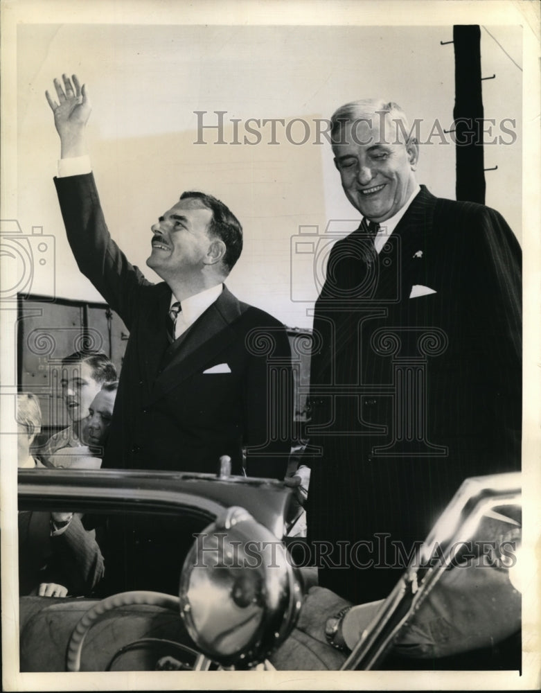 Load image into Gallery viewer, 1944 Press Photo Presidential candidate Thomas Dewey &amp; KY Governor Willis
