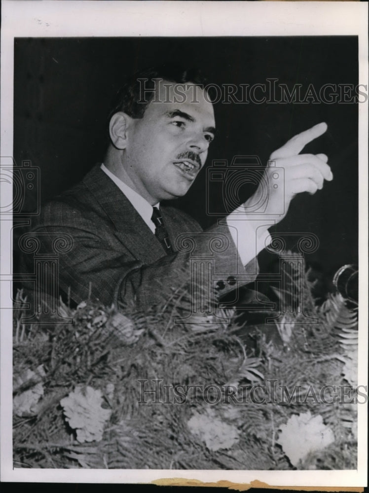 Load image into Gallery viewer, 1944 Press Photo Presidential candidate Thomas Dewey speech in St Louis MO
