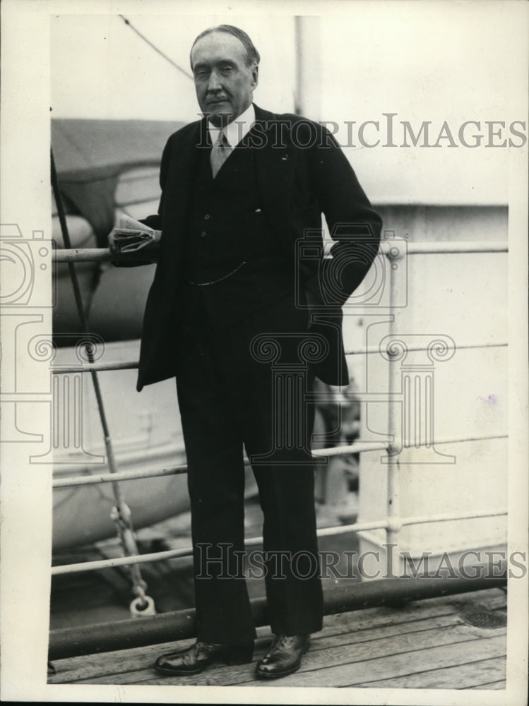 1931 Press Photo US Germany Ambassador James W. Gerard Aboard SS Paris New York