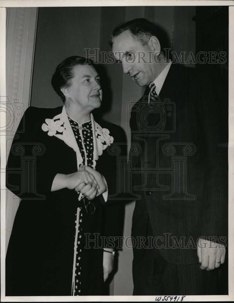 Load image into Gallery viewer, 1940 Press Photo Mary T. Norton &amp; John McCormack after Wage-Hour Bill Vote
