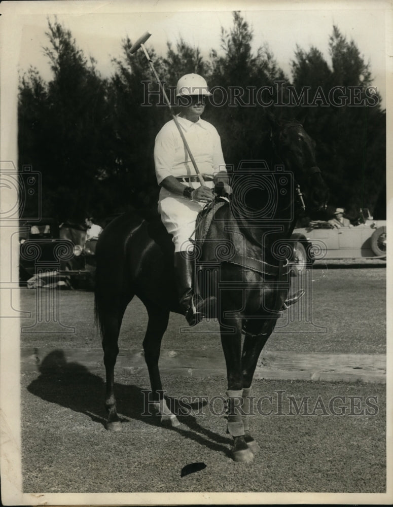 1930 Press Photo Cameron Forbes at Polo Tournament, Palm Beach, Florida