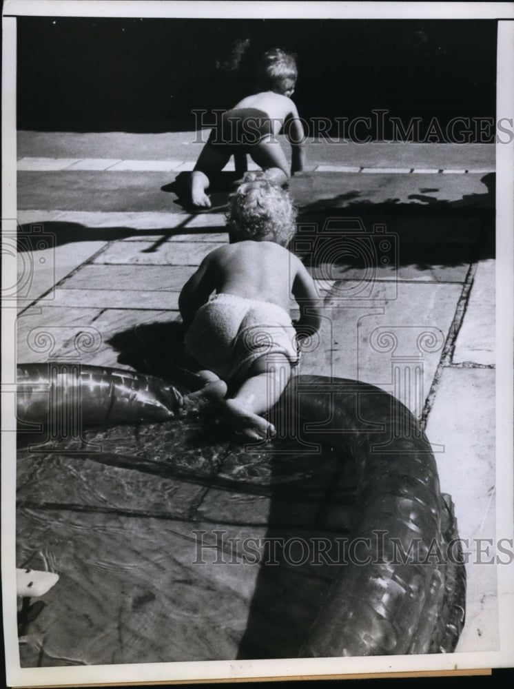 1960 Press Photo Children Stephen & Bobby Schnitzlein of Nashville, Tennessee