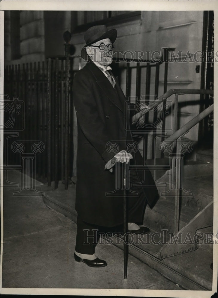 1933 Press Photo Senator J. Hamilton Lewis at Franklin D. Roosevelt's NYC Home