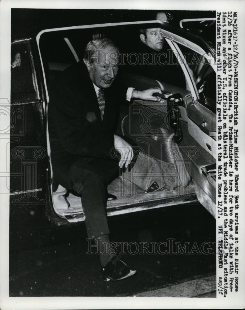 Load image into Gallery viewer, 1970 Press Photo Prime Minister Edward Heath at Blair House, Washington, D.C.
