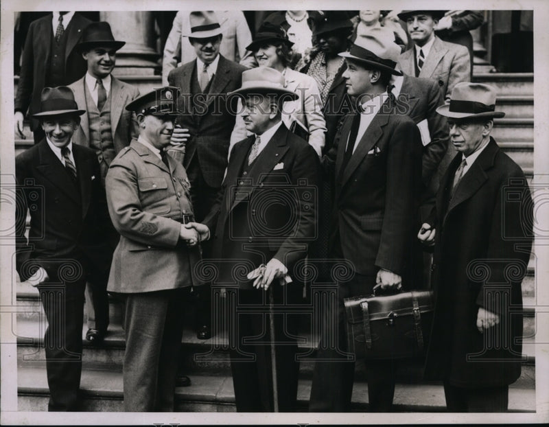 Load image into Gallery viewer, 1935 Press Photo American Legion Morris Harrison, Alderman Lambert Fairchild NYC
