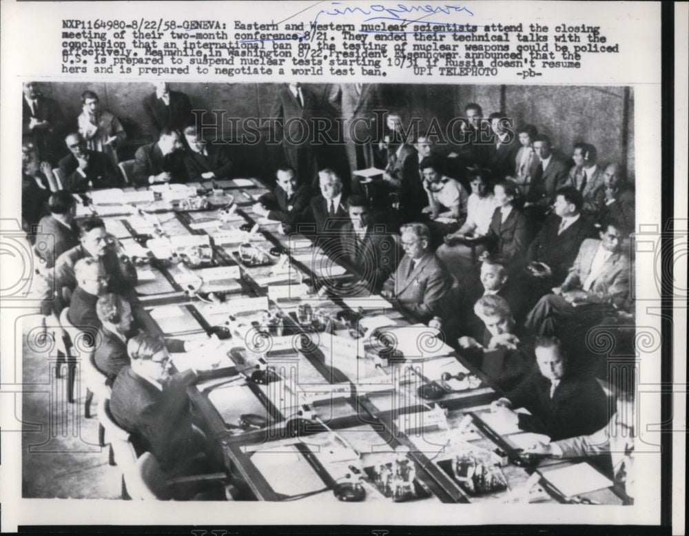 1958 Press Photo Atoms for Peace Conference, Geneva, Switzerland - nep06845- Historic Images