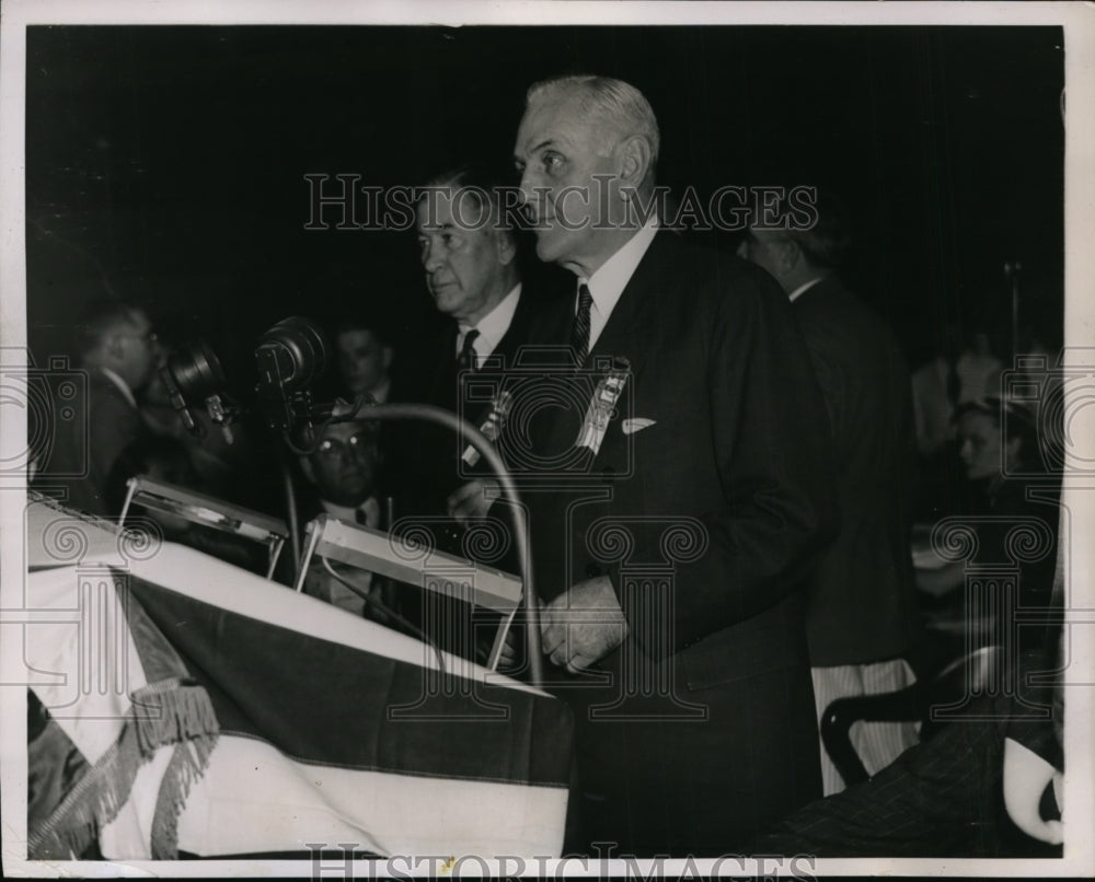 1936 Press Photo Rev George Emerson Barnes Prays at Democrat National Convention