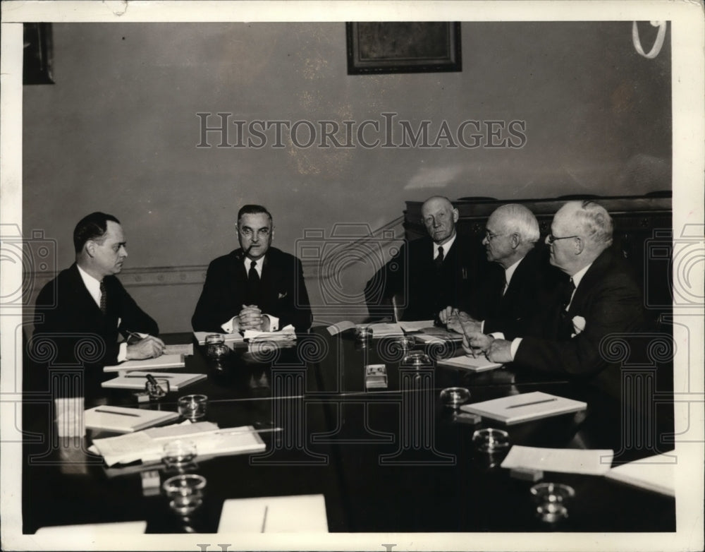 1933 Press Photo Rep Jere Cooper of TN, Samuel Hill of WA & AT Treadway of MA