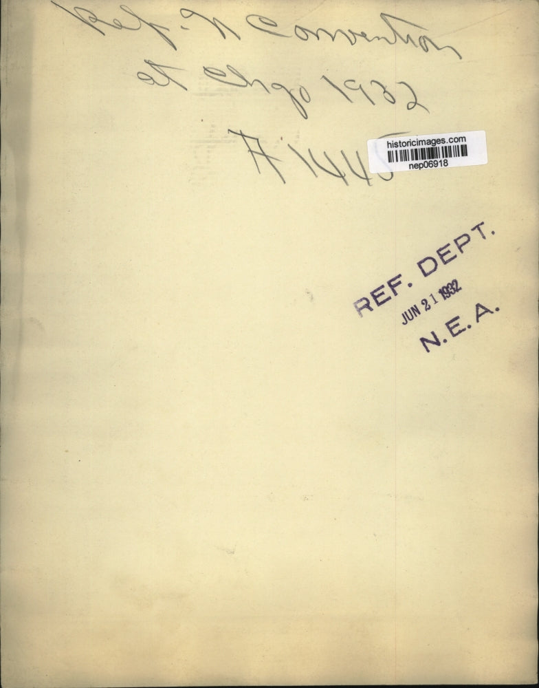 1932 Press Photo Republican Nattional Convention at Chicago Illinois - nep06918