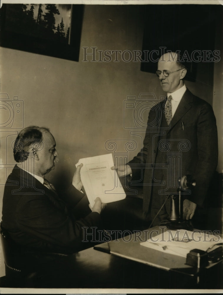 Load image into Gallery viewer, 1923 Press Photo George G Payne &amp; Senator Curtis chair of Rules committee
