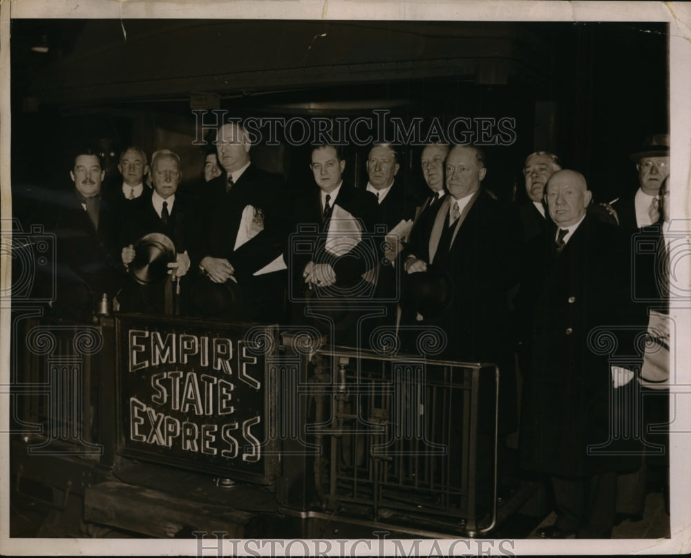 1936 Press Photo Grover Whalen, PM Gen. James A. Farley, & Others - nep07049