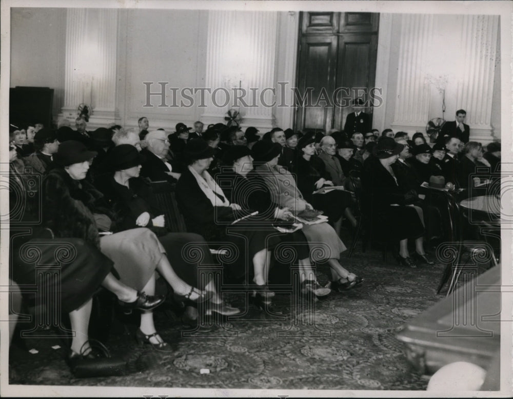 1936 Press Photo Second House Sub-Cmte Hearing on Proposed Educational Repeal