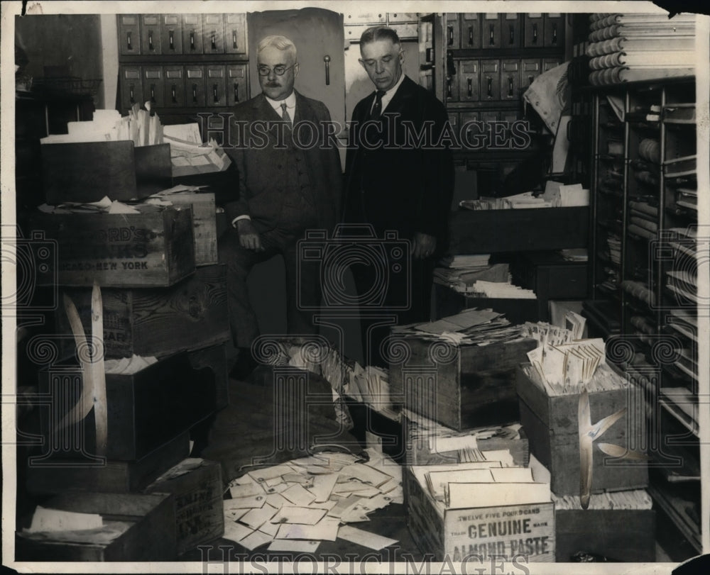 1929 Press Photo Commissioner Rudolph, Collector of Taxes Towers Office Mess