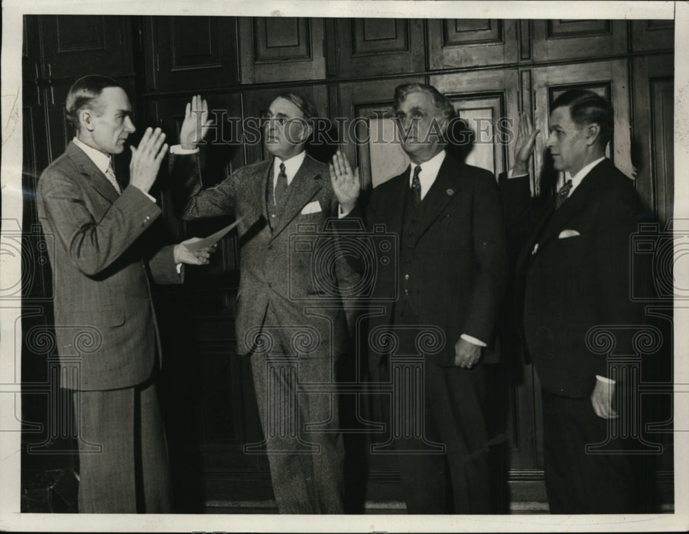 1930 Press Photo Federal Power Commissioners Taking Oath of Office - nep07103