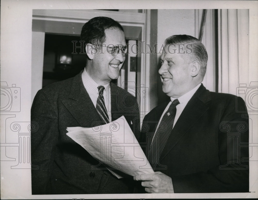 1946 Press Photo Clinton P. Anderson & Sir Ben Smith at White House - nep07194