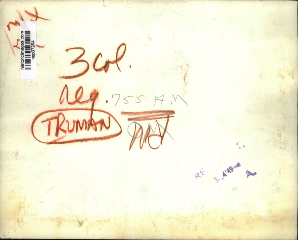 1949 Press Photo President Harry Truman at Reserve Officers Association Dinner