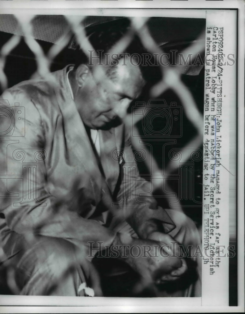 1959 Press Photo John Lickorish Captured by Secret Service - nep07548