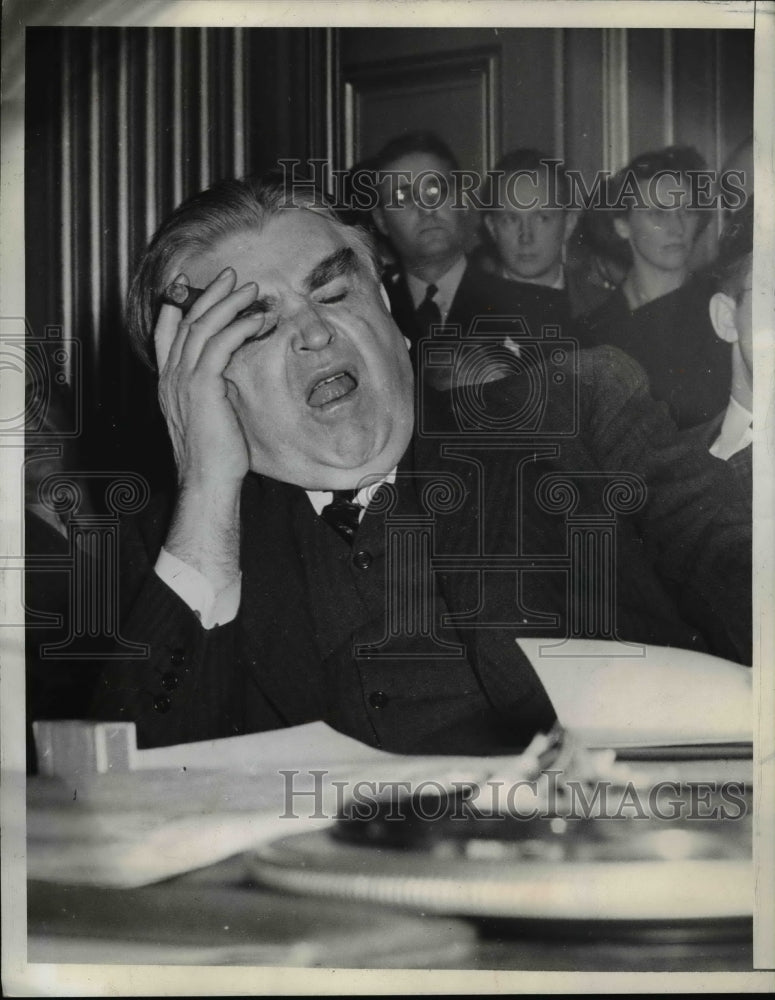 1943 Press Photo John L. Lewis at War Labor Board Pennsylvania Strike Hearing