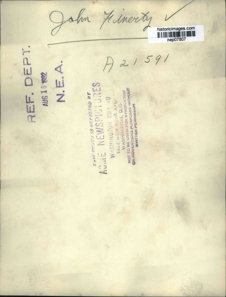 1932 Press Photo Attorney John Finerty - nep07807