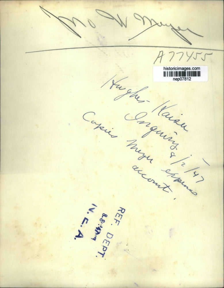 1947 Press Photo John W Meyer Expense Notes in Hughes-Kaiser Inquiry - nep07812