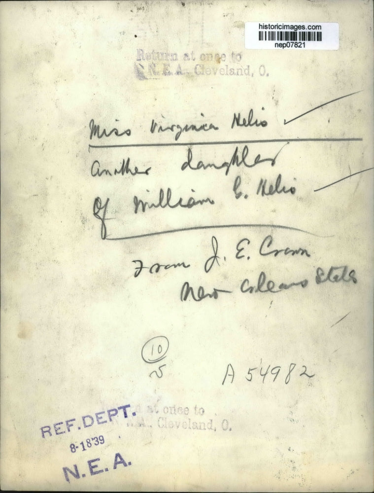 1939 Press Photo Virginia Helis Daughter of Businessman William Helis