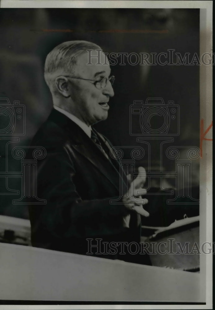 1952 Press Photo President Harry Truman at Democratic convention - nep07883