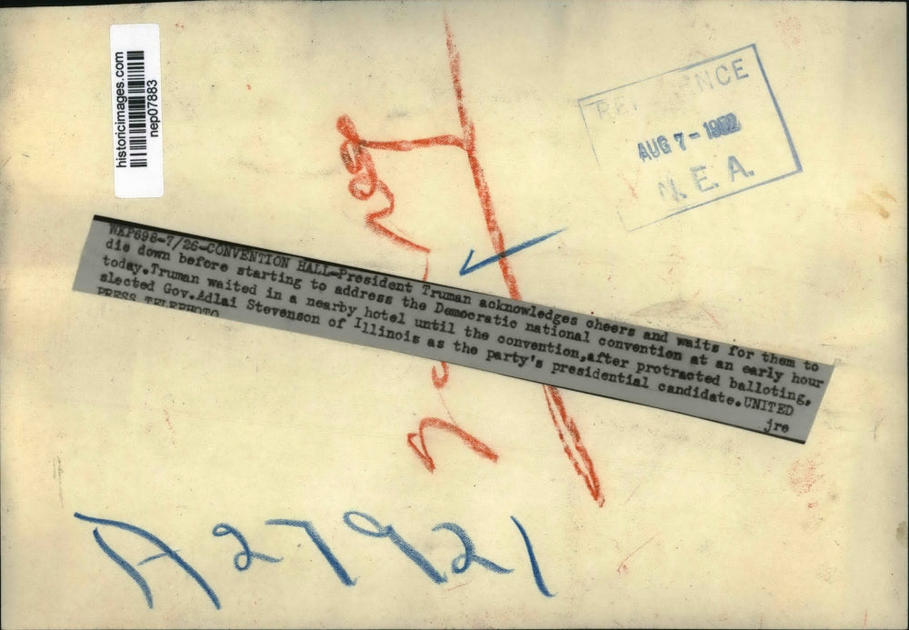 1952 Press Photo President Harry Truman at Democratic convention - nep07883