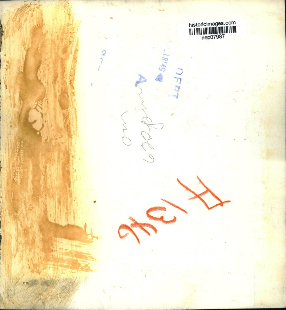 1949 Press Photo John L Lewis of United Mine Workers Addresses Coal Strike Comm.