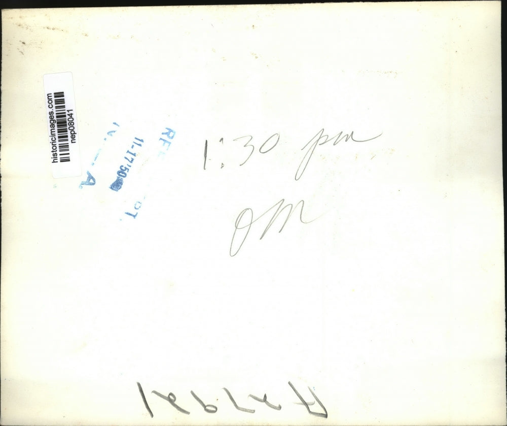 1950 Press Photo President Harry Truman Meets Captain Eldon Cox - nep08041