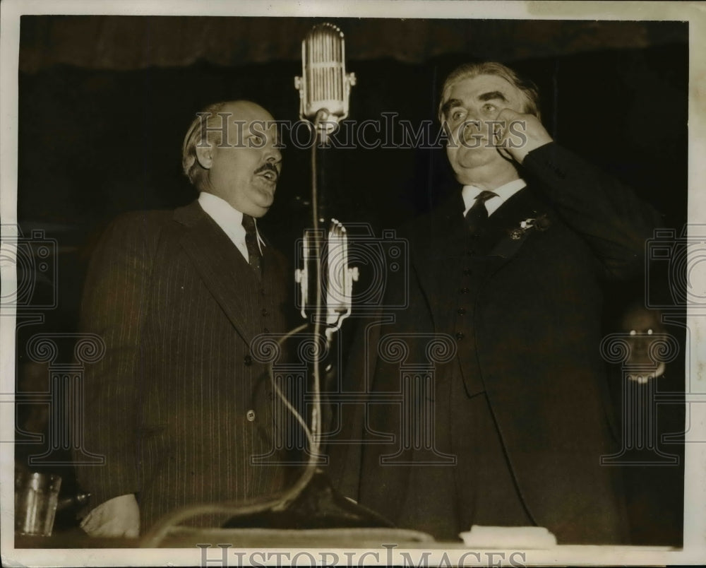 1940 Press Photo John L Lewis CIO Chieftain Tears Up at Ovation that Greeted Him