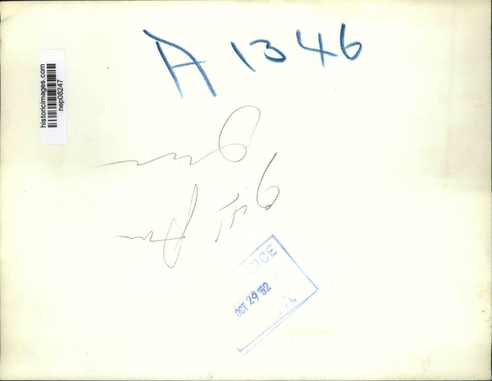 1952 Press Photo John L Lewis, Harry Moses at Truman White House - nep08247