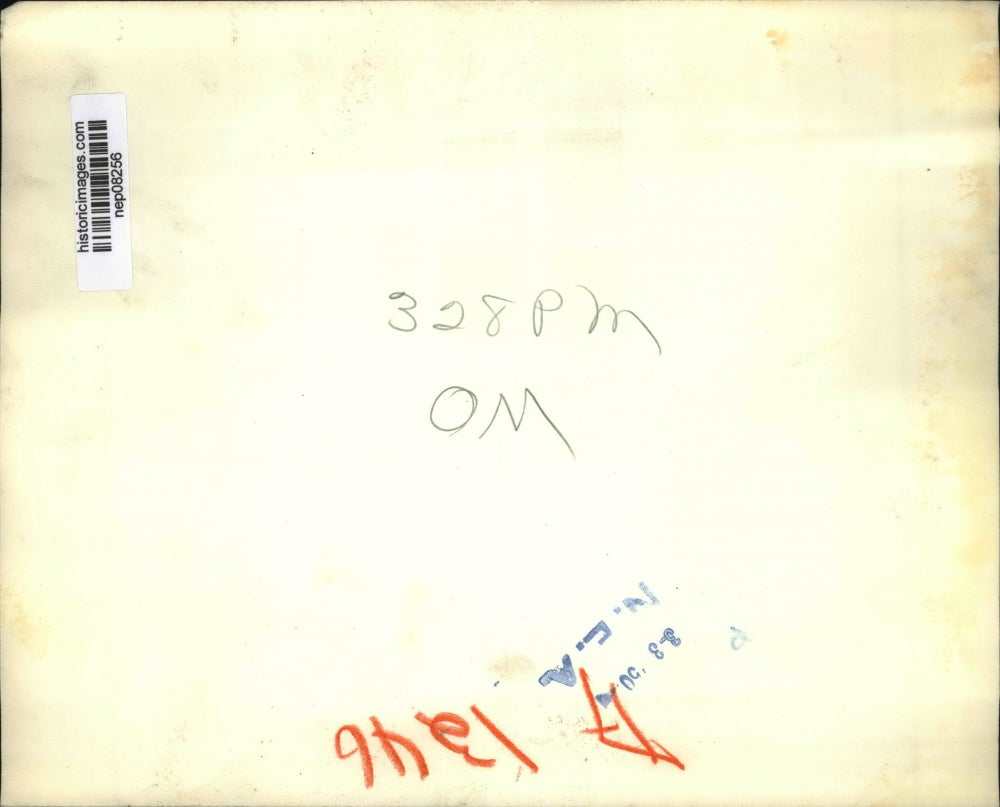 1950 Press Photo John L Lewis, Cyrus Ching at Coal Contract Negotiations